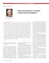 Why the Retention of Public Health Records Matters