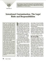 Intentional Contamination: The Legal Risks and Responsibilities
