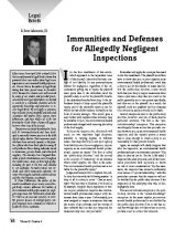 Immunities and Defenses for Allegedly Negligent Inspections