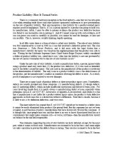 Product Liability: How It Turned Strict