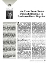 The Use of Public Health Documents in Foodborne-Illness Litigation