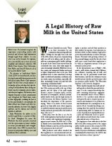 A Legal History of Raw Milk in the United States